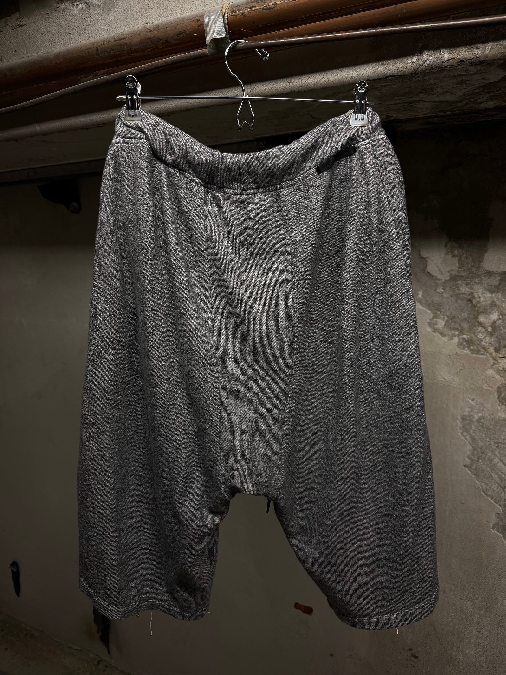 14thAddiction Early 00s Grey French Terry Drop-crotch Shorts detail | DRIEW GARMENTS