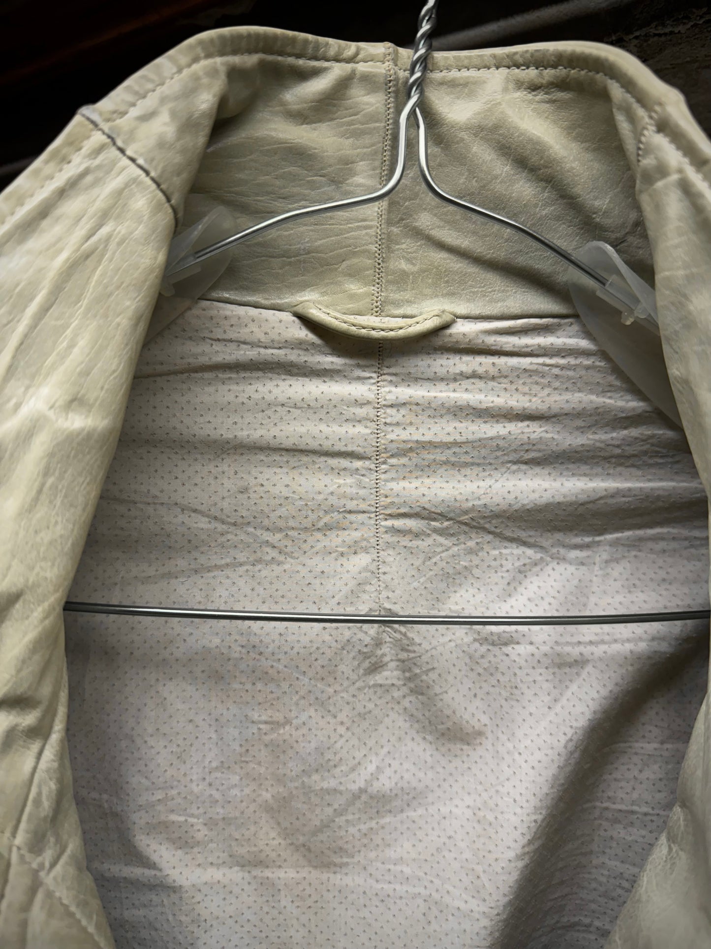 Carol Christian Poell 'LM/2599 BIAS-PTC/33' High Neck Bison Leather Jacket detail | DRIEW GARMENTS
