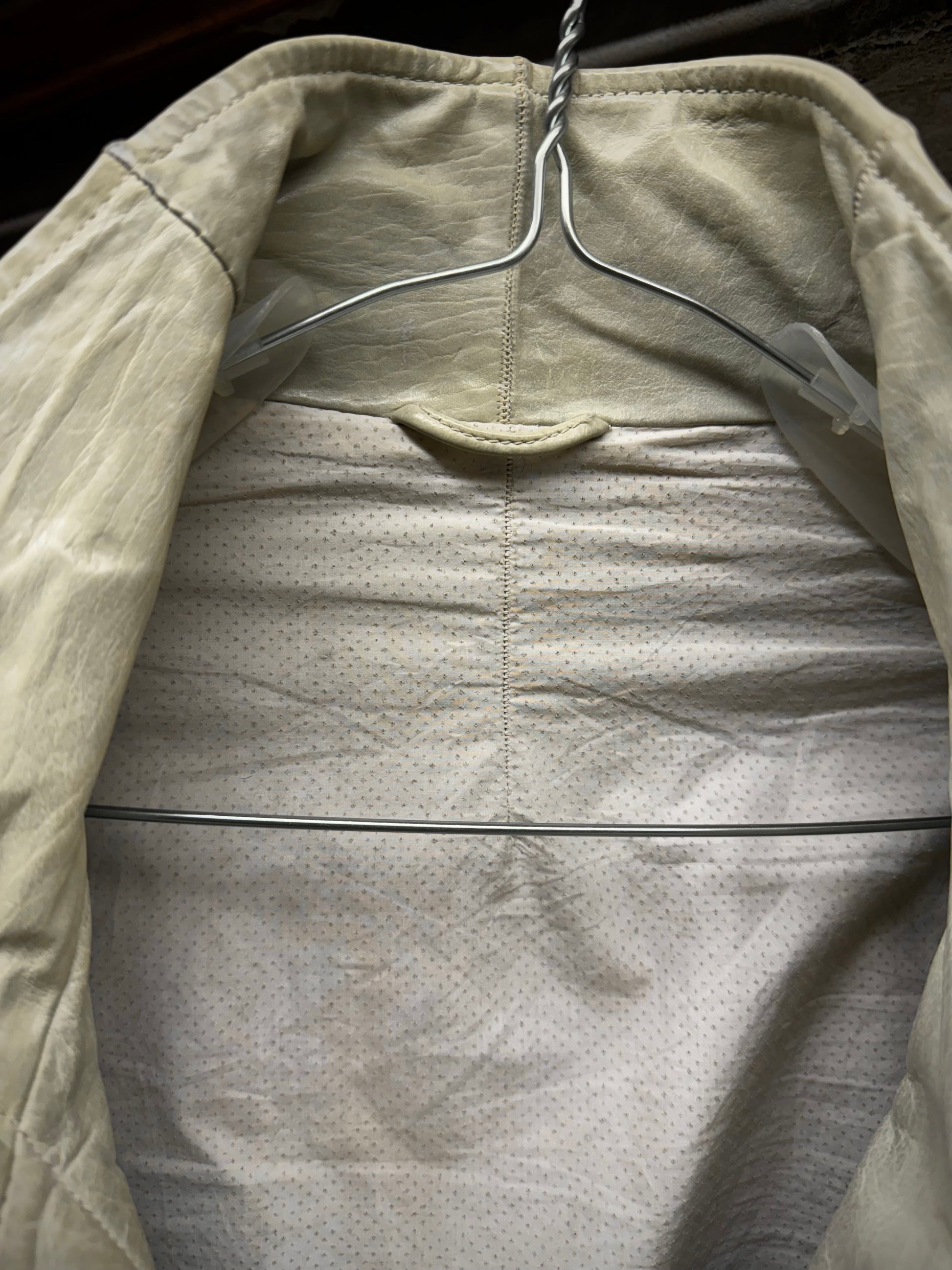 Carol Christian Poell 'LM/2599 BIAS-PTC/33' High Neck Bison Leather Jacket detail | DRIEW GARMENTS