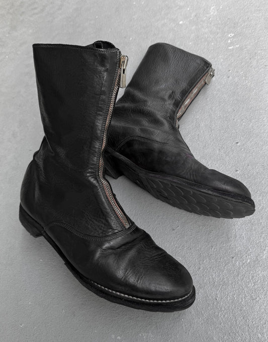 GUIDI '310' Full-grain Horse Leather Front Zip Boots