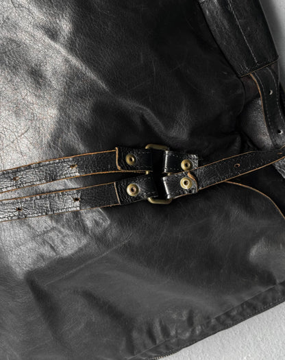 Jas M.B Early 00s Steerhide Leather Pilot Messenger Bag