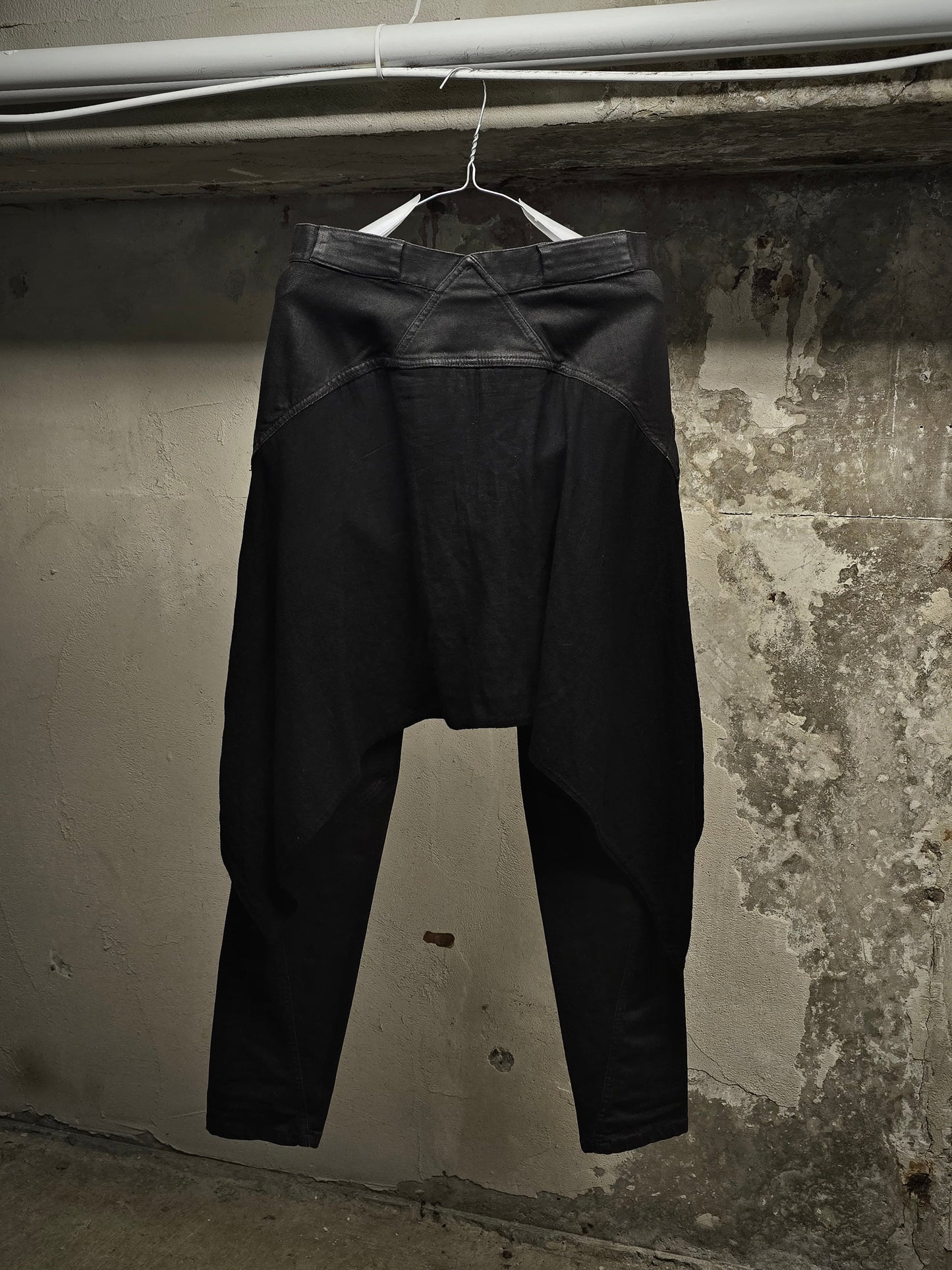 Gareth Pugh AW10-11 Back Skirt Layered Waxed Skinny Denim