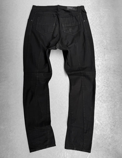 Julius_7 AW12-13 “resonance;” Light-wax Twisted Panel Rider Skinny Denim