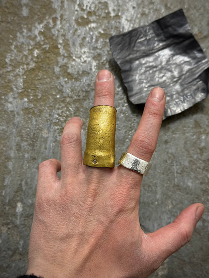 DETAJ Gold Haku Leather Ring detail | DRIEW GARMENTS