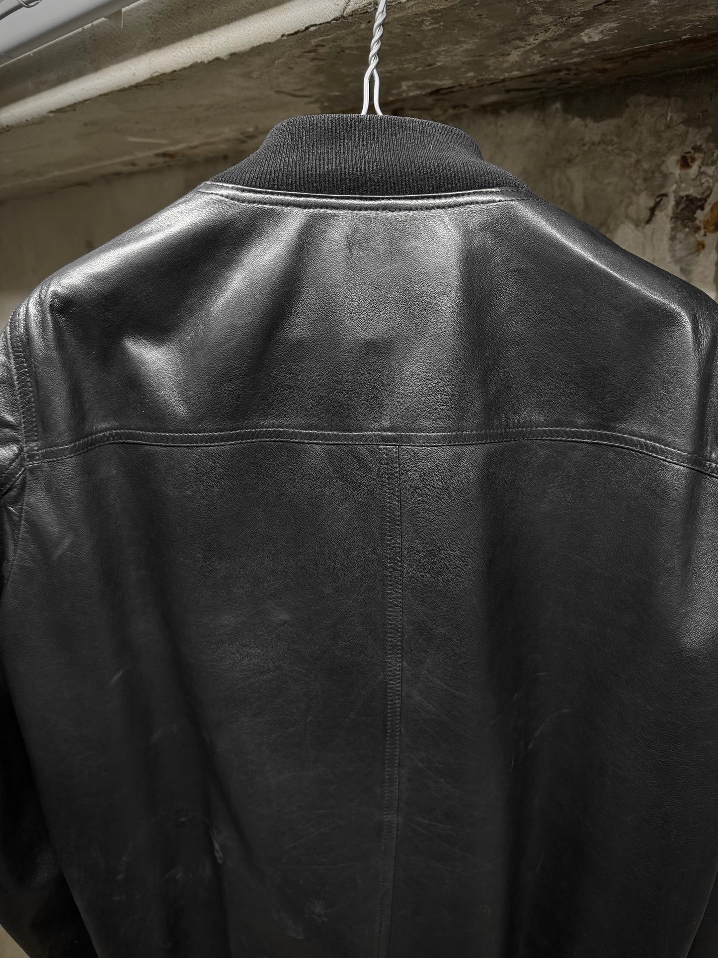 Rick Owens AW14 "MOODY" Lamb Leather MA-1 Bomber Jacket