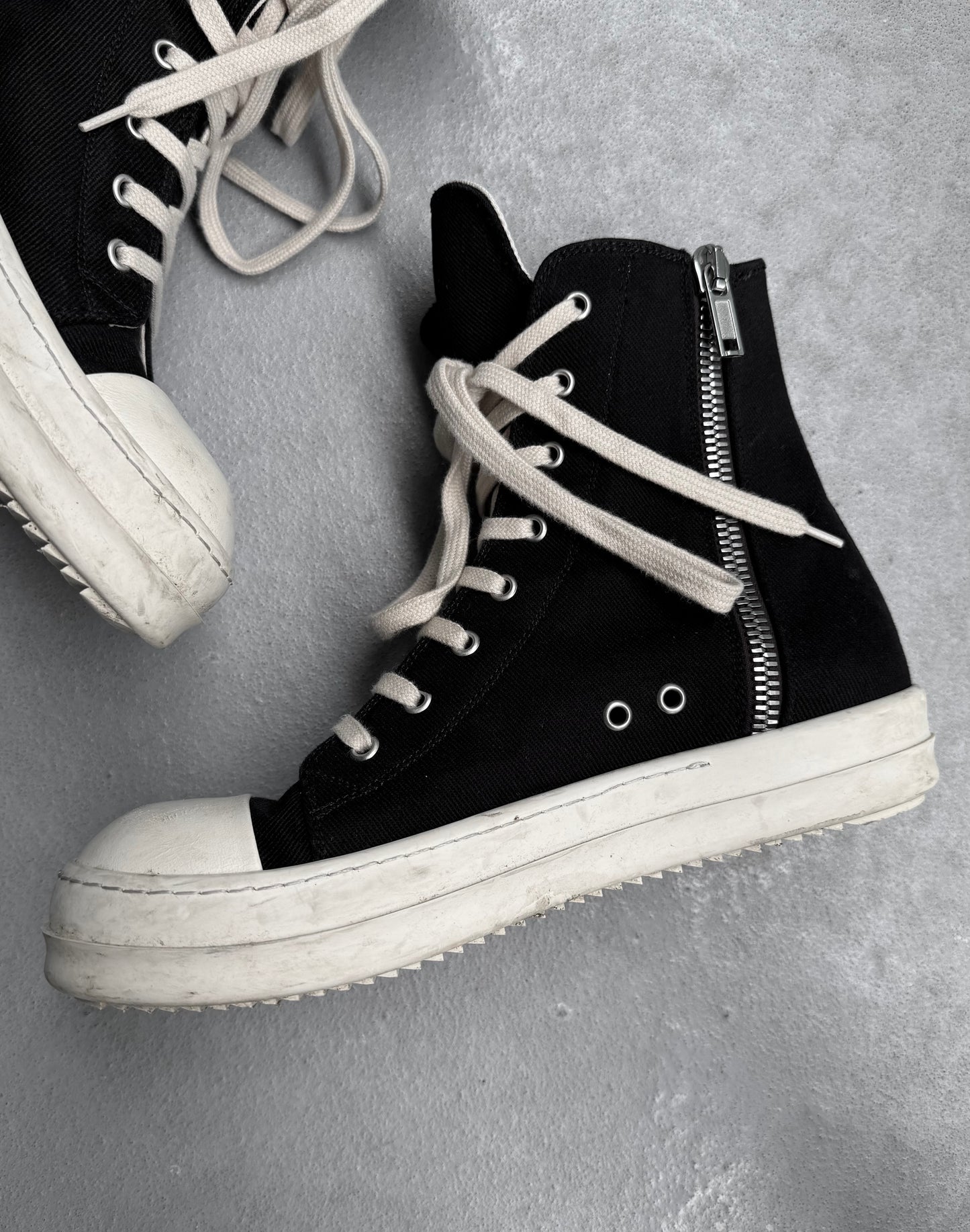 Rick Owens DRKSHDW AW16 “MASTODON” Canvas Ramones Sneakers