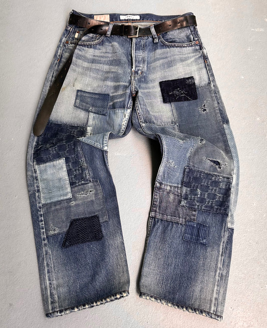 FDMTL Japan Multi-patchwork Bootcut Denim