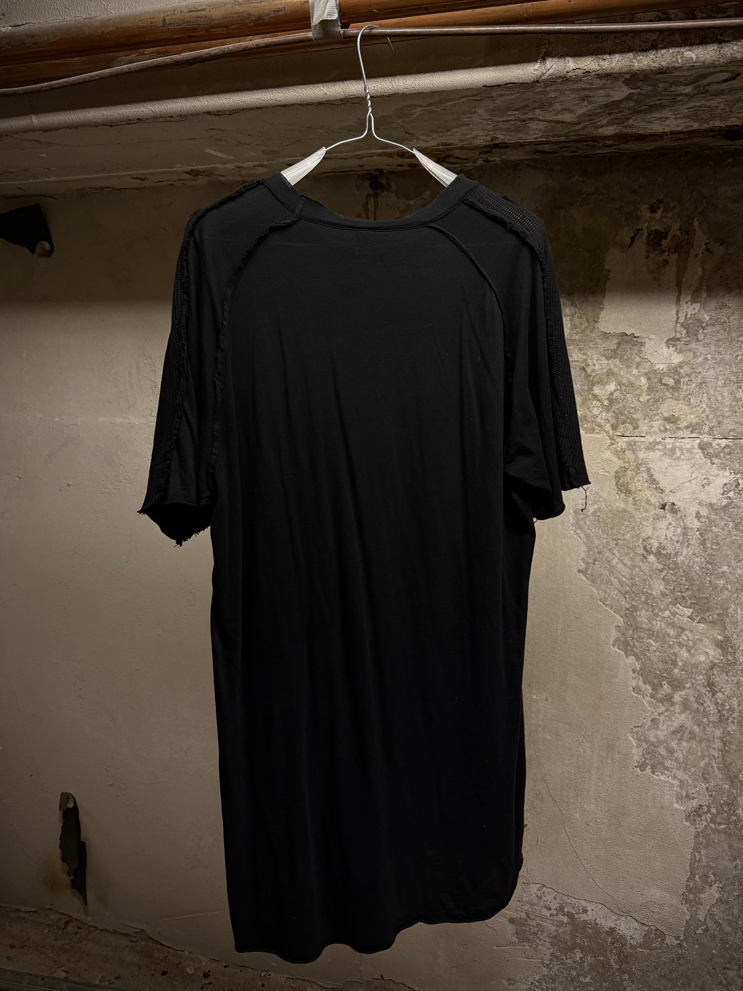 DAMIR DOMA 2010s Distressed Raglan Mesh Sleeve T-shirt
