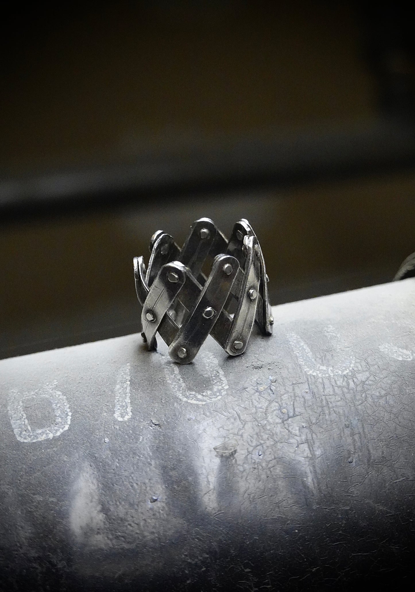 Carol Christian Poell 'MM/2408' Pantograph Adjustable One Size Silver Ring