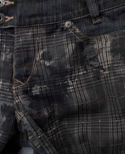 Vintage Y2K Parasuco ‘Ergonomic Jeans’ Plaid Bootcut Denim