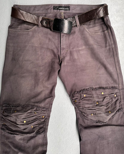 ANDREW MACKENZIE Early 00s Stud Darted Knee Denim