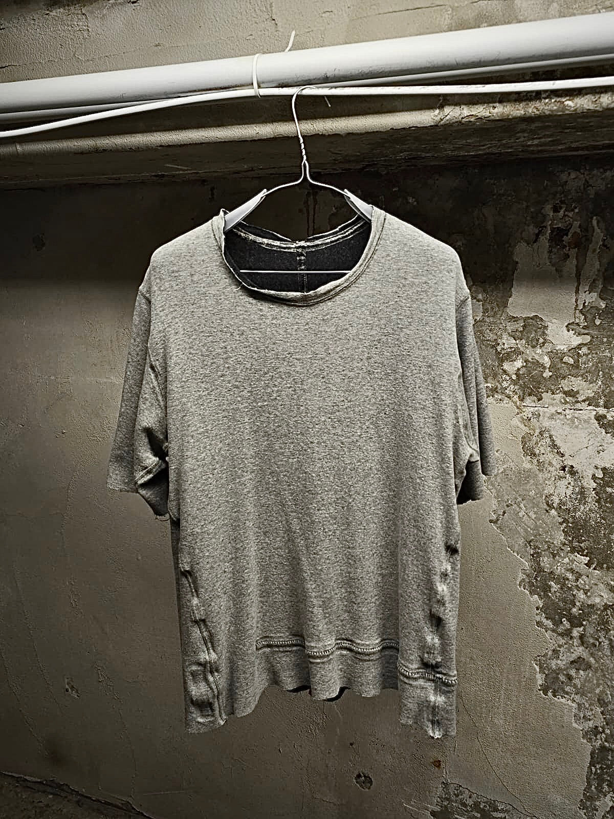 TaichiMurakami Taichi Murakami Coin Taped Seam Reversible U T-shirt detail | DRIEW GARMENTS