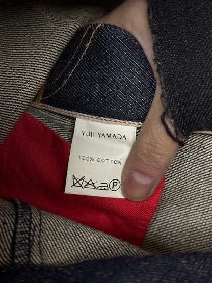 Yuji Yamada 00s 'FURNISHINGS' Removable Leather Harness Raw Denim 'Jean' Jacket