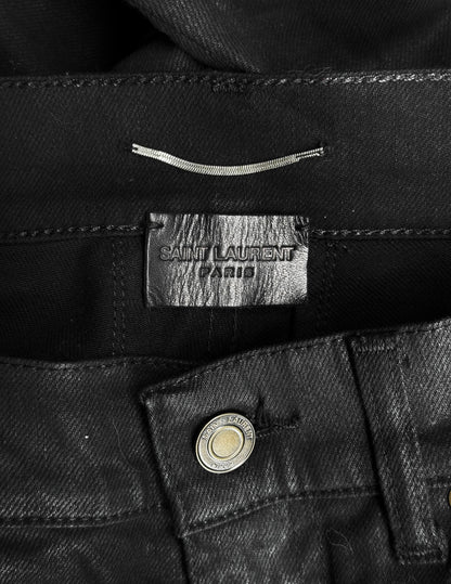 Saint Laurent Paris SS16 Waxed ‘D02’ Skinny Denim