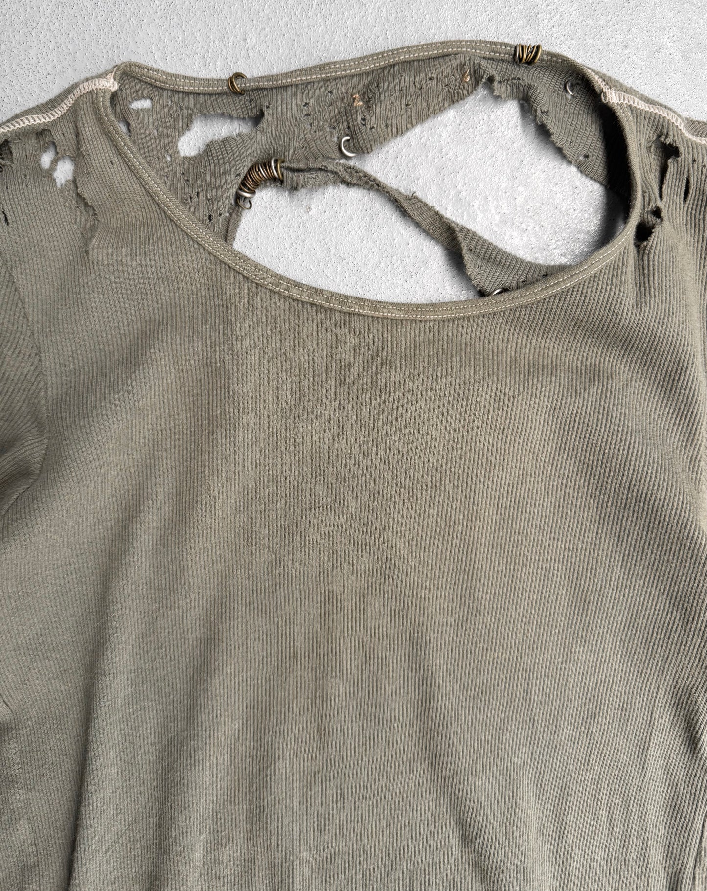 IfSixWasNine Early 00s ‘MUDMAX’ Ribbed Cotton T-shirt
