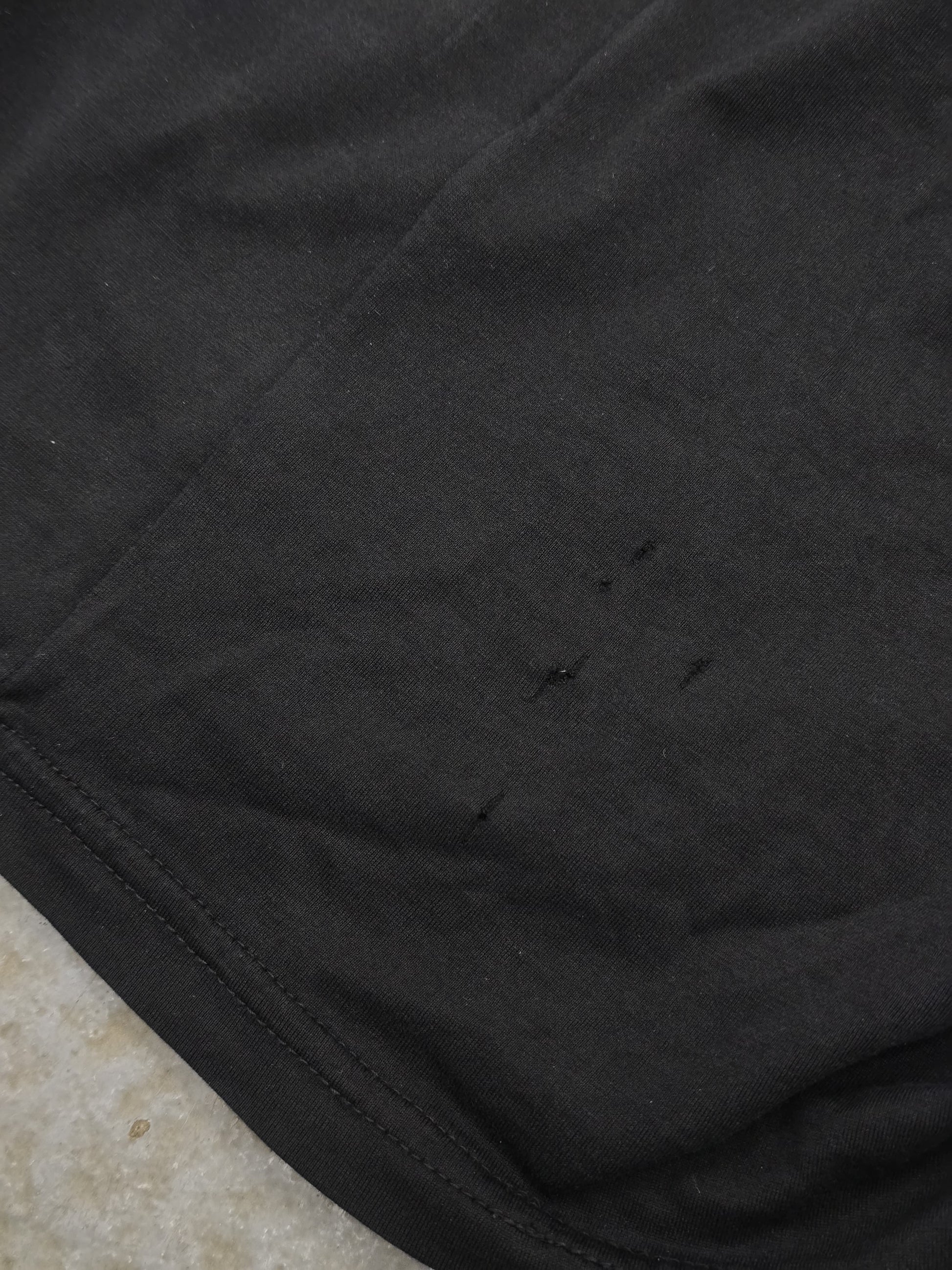 DEVOA Rolled Neck Blistered Leather Back Seam Panel T-shirt detail | DRIEW GARMENTS