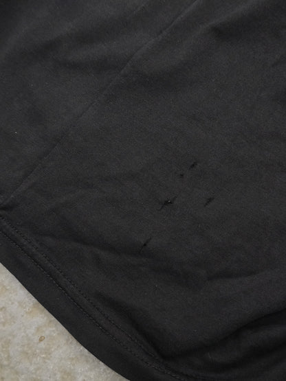 DEVOA Rolled Neck Blistered Leather Back Seam Panel T-shirt detail | DRIEW GARMENTS