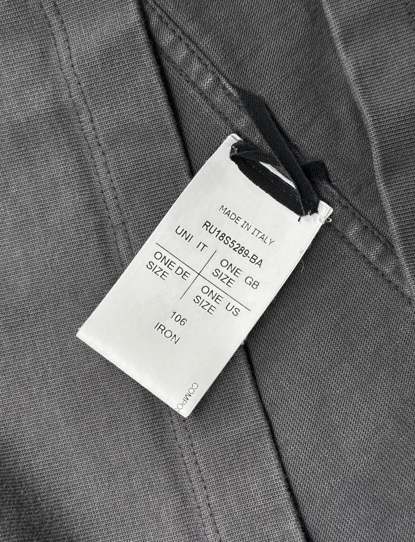 Rick Owens SS18 “DIRT” Iron Level Jumbo Cut-out Tank Top