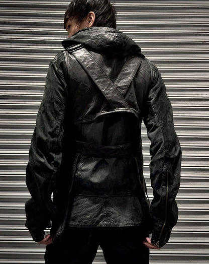 Yasuyuki Ishii Early 00s Cow Leather Tactical Cargo Vest