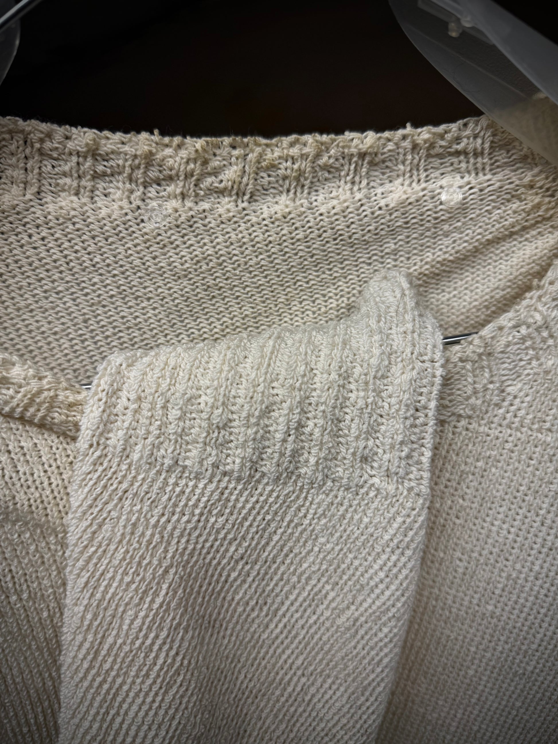 Carol Christian Poell ‘KM/2629-IN PENTASIR/1’ Seamless Round Neck Wool Knitted Sweater detail | DRIEW GARMENTS
