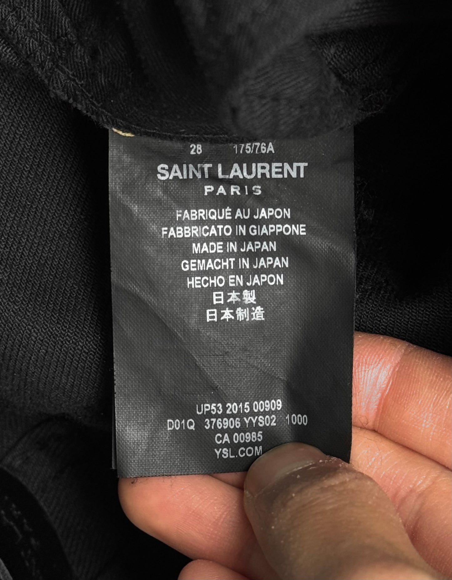 Saint Laurent Paris SS15 Black Skinny Bootcut Denim