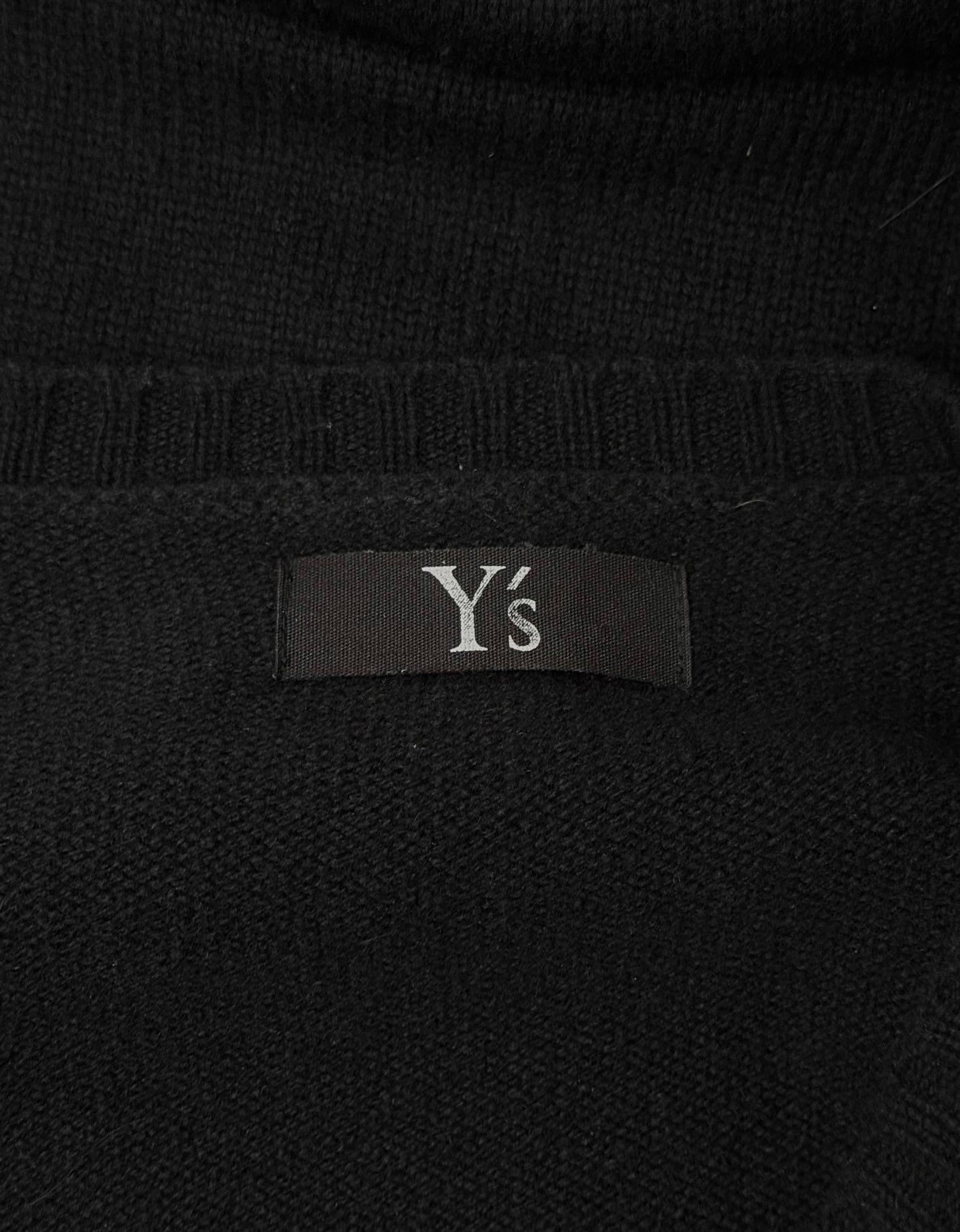 Y’s by Yohji Yamamoto AW21 Oversized Black Crow Wool Knit Sweater