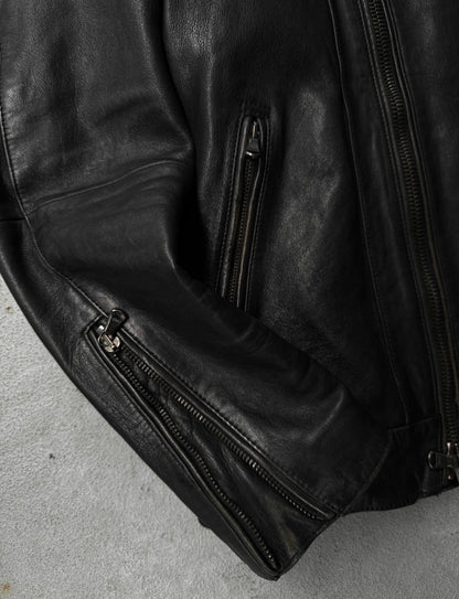 5351 Pour Les Hommes Early 00s Sheepskin Biker Jacket