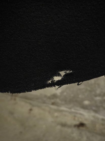 Isamu Katayama "BACKLASH" Blistered Sheepskin Trim Wool Bootcut Pants detail | DRIEW GARMENTS