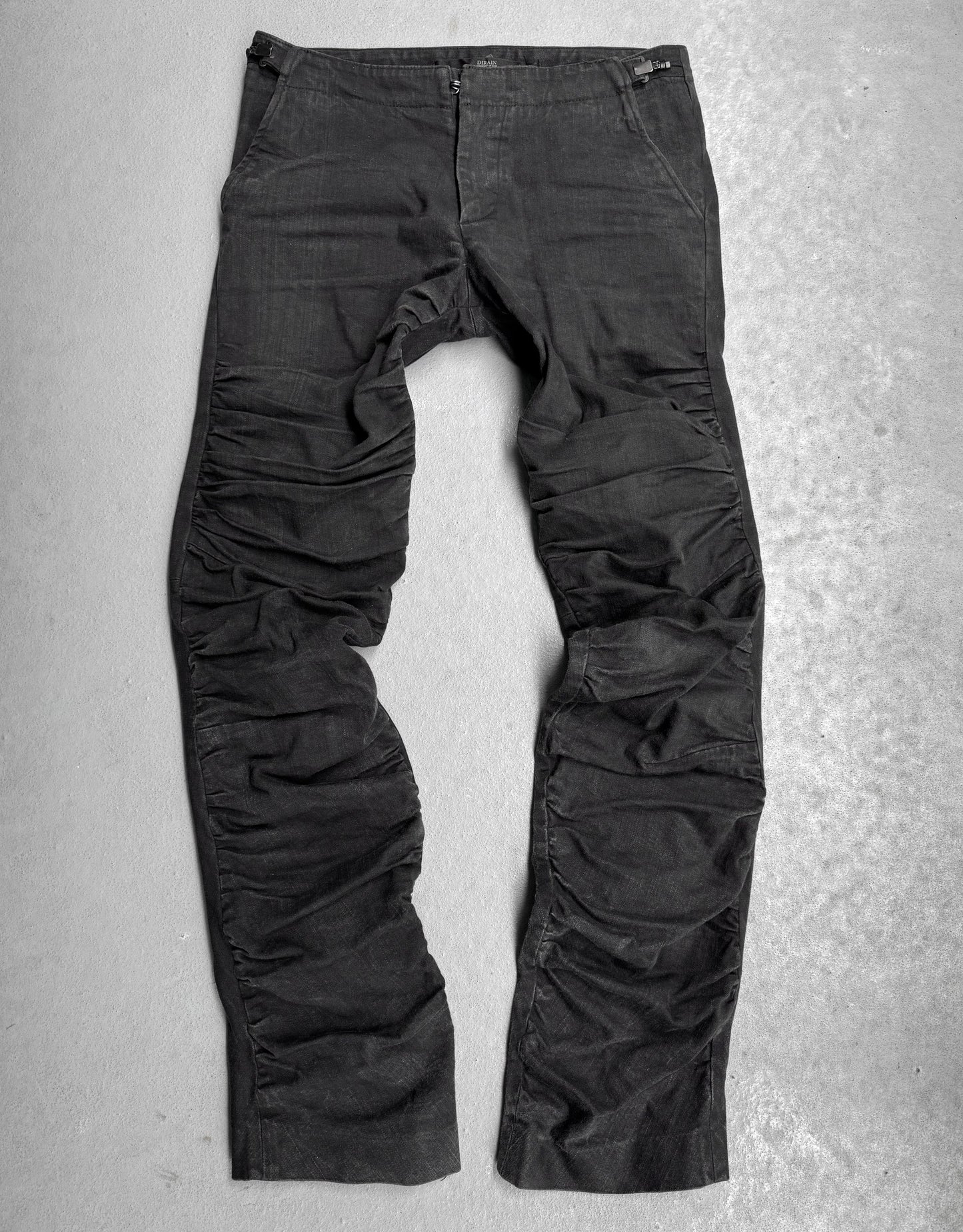 DIRAIN Early 00s Ruched J-cut Skinny Denim