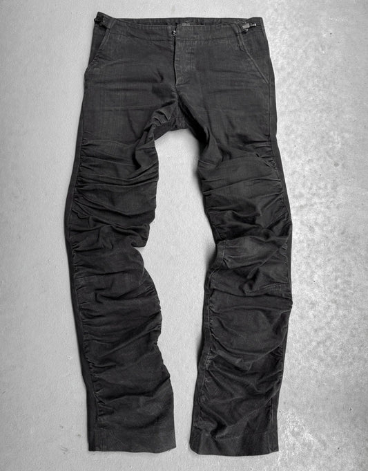 DIRAIN Early 00s Ruched J-cut Skinny Denim