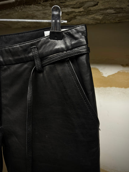 Ann Demeulemeester AW08 Lambskin Leather Bootcut Flare Pants