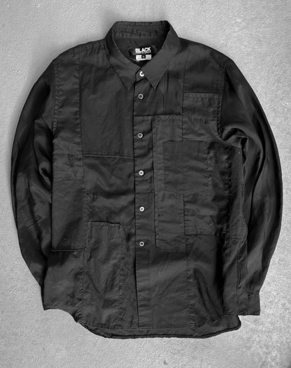 BLACK COMME des GARÇONS AW18 Cupro Patchwork Shirt