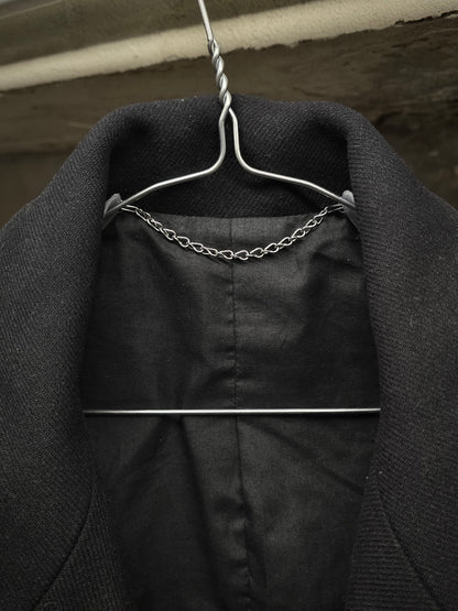 Carol Christian Poell AW01-02 "Public Freedom" High Neck Wool Coat detail | DRIEW GARMENTS