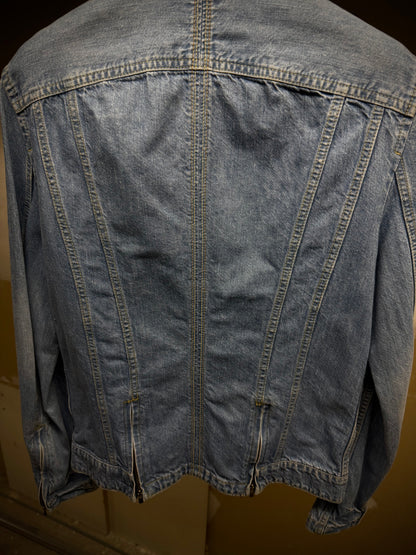 The Viridi-Anne Light Wash Denim Excella Zip-Up Work Jacket