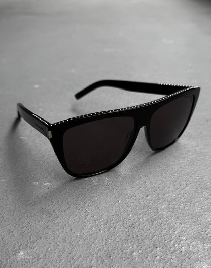 Saint Laurent Paris AW19 Studded ‘SL1’ Ace Square Frame Sunglasses