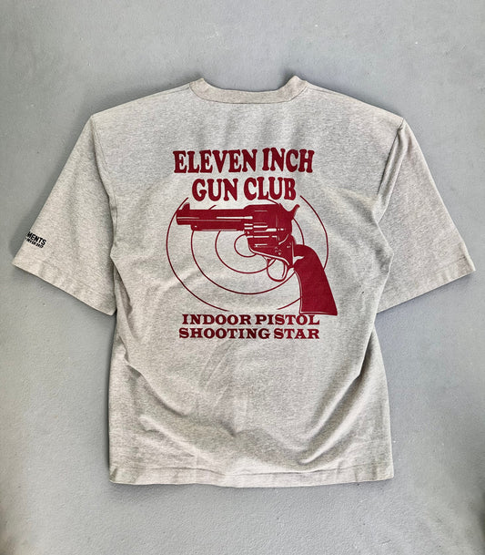 VETEMENTS AW17 “Eleven Inch Gun Club” Graphic Shoulder-Padded T-shirt