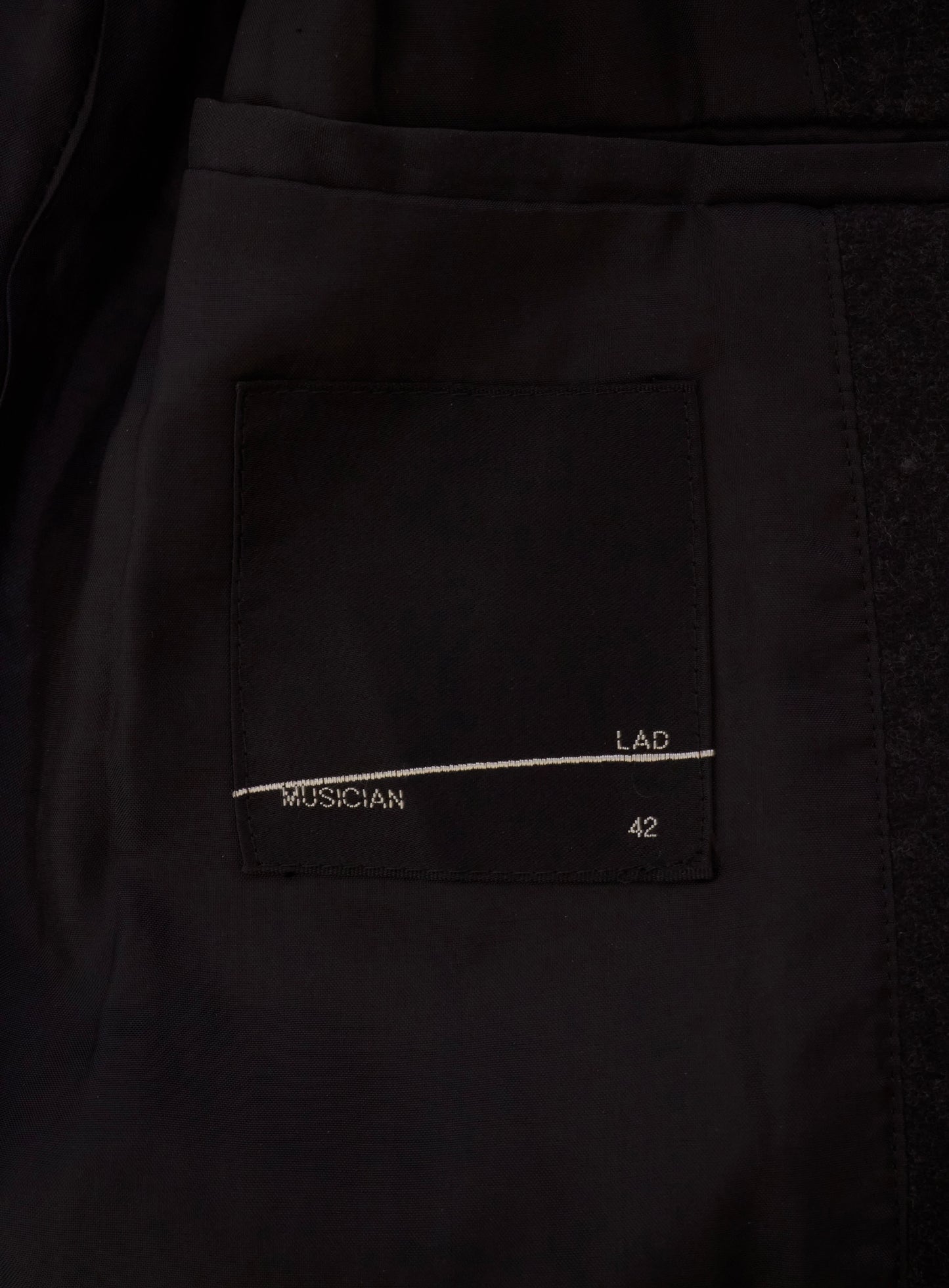 Lad Musician AW11 Charcoal Heavy Melton Wool Wide Collar Peacoat