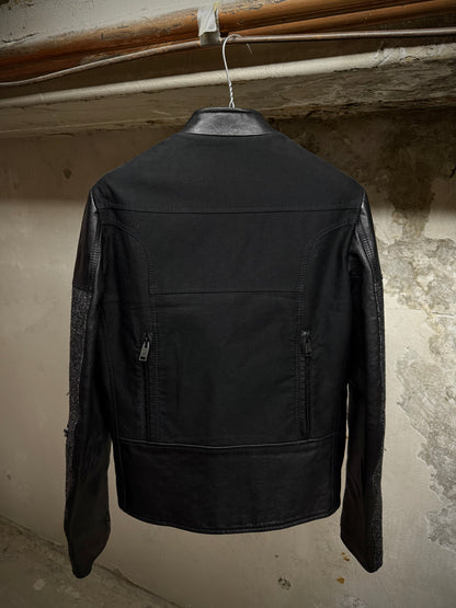 Balenciaga by Nicolas Ghesquière AW2012 Buffalo Leather Hybrid Rider Jacket detail | DRIEW GARMENTS