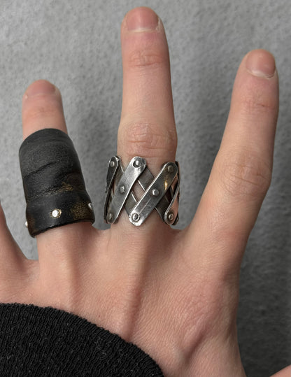 Carol Christian Poell 'MM/2408' Pantograph Adjustable One Size Silver Ring