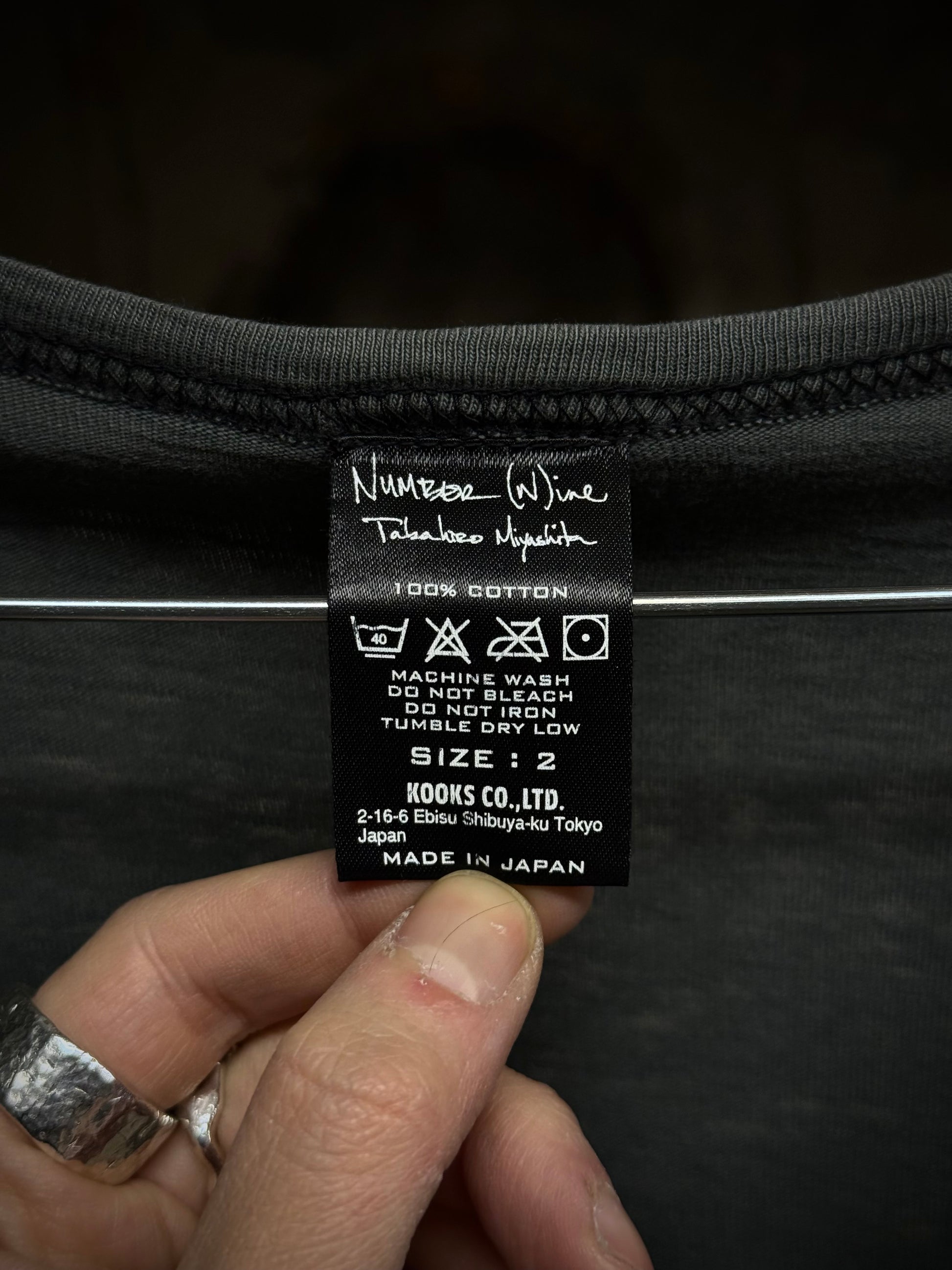Number (N)ine AW06 “NOIR” Auqa Marine Scoop Neck Long-sleeves detail | DRIEW GARMENTS