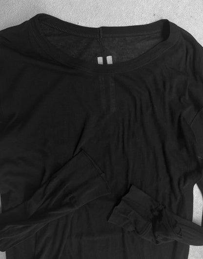 Rick Owens AW25 “CONCORDIANS” Black Sheer Raw Hem Long-sleeves