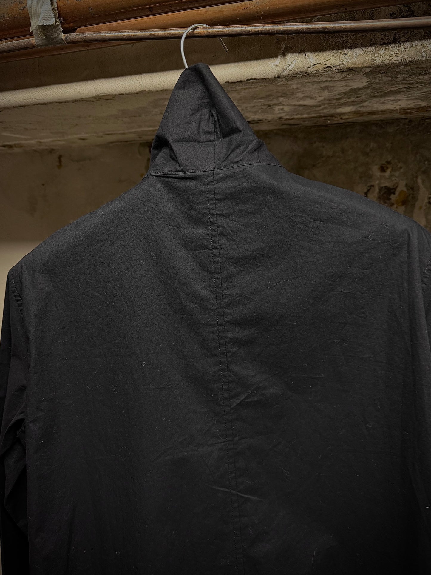 Yohji Yamamoto Y's by Yohji Yamamoto SS15 Twisted High Neck Collar Shirt detail | DRIEW GARMENTS