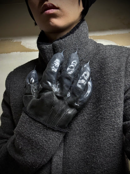 Carol Christian Poell 'AM//2459 ROOMS-PTC/19' Object-dyed Rubber Drip Leather Gloves