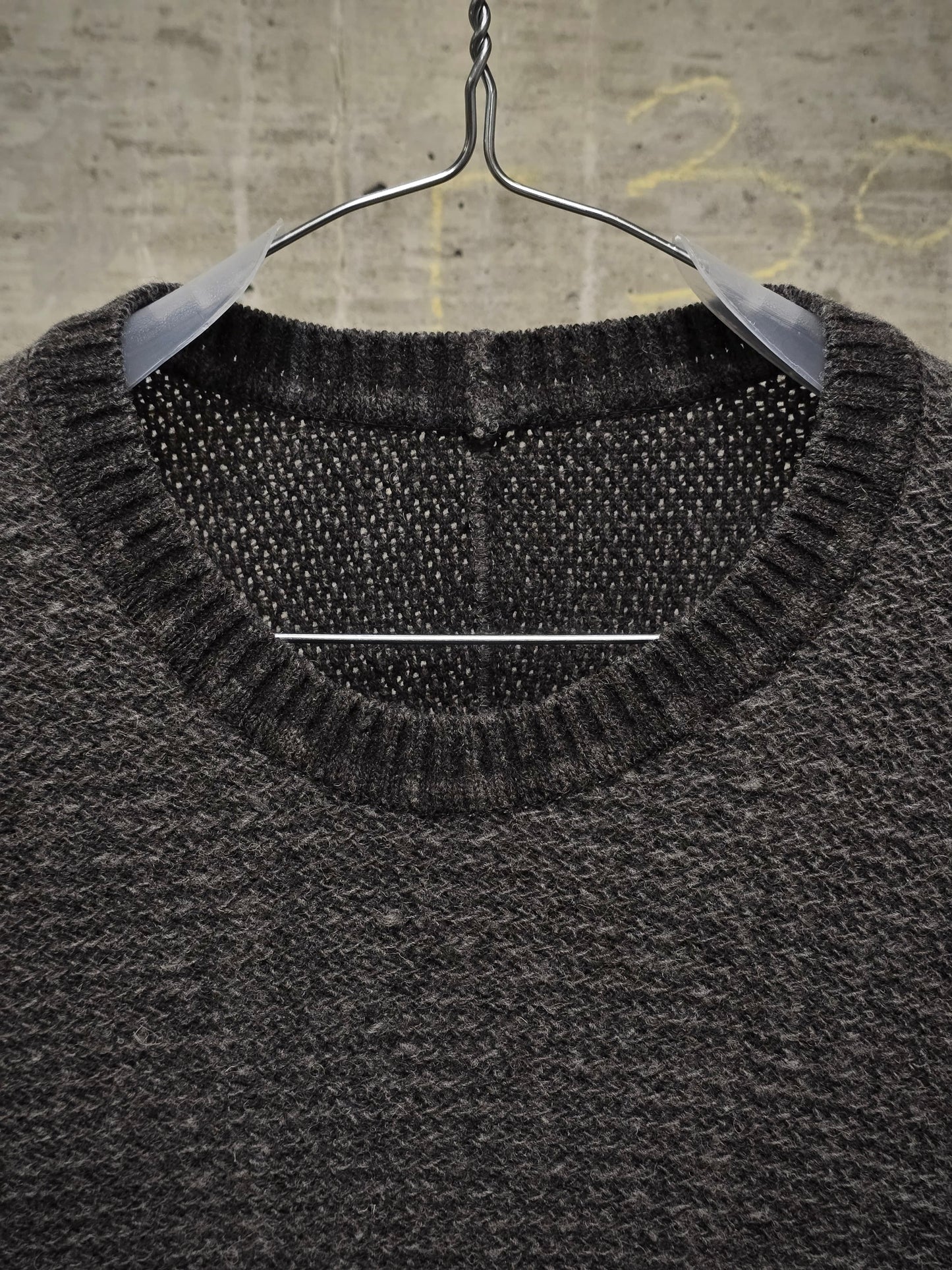 Taichi Murakami AW16-17 Grey Wool Ramie Knit Sweater
