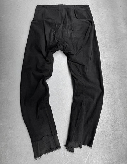 Boris Bidjan Saberi AW14-15 ‘P9’ Black Waxed Layered Lounge Pants