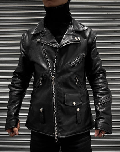 eYe Junya Watanabe MAN x VANSON Leathers AD2010 Full-grain Cowhide Leather Perfecto Rider Jacket
