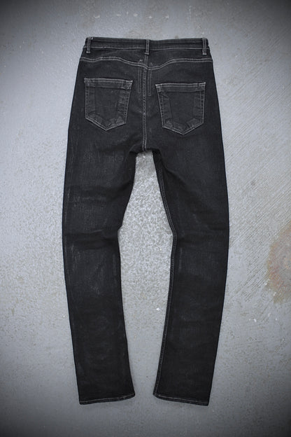 Rick Owens DRKSHDW AW21 "GETHSEMANE" Waxed ‘Detroit Cut’ Skinny Denim