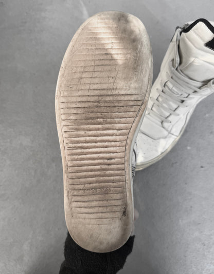 Rick Owens SS16 “CYCLOPS” All-white Geobasket Leather Sneakers