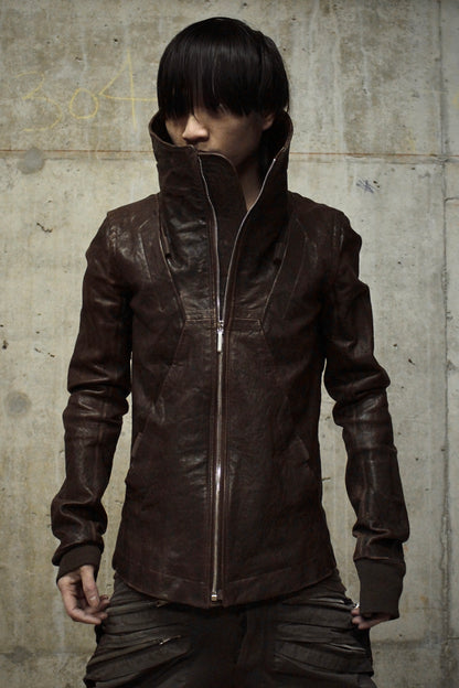 Rick Owens AW09 "CRUST" BITTER Lambskin Leather Velcro Geo Jacket