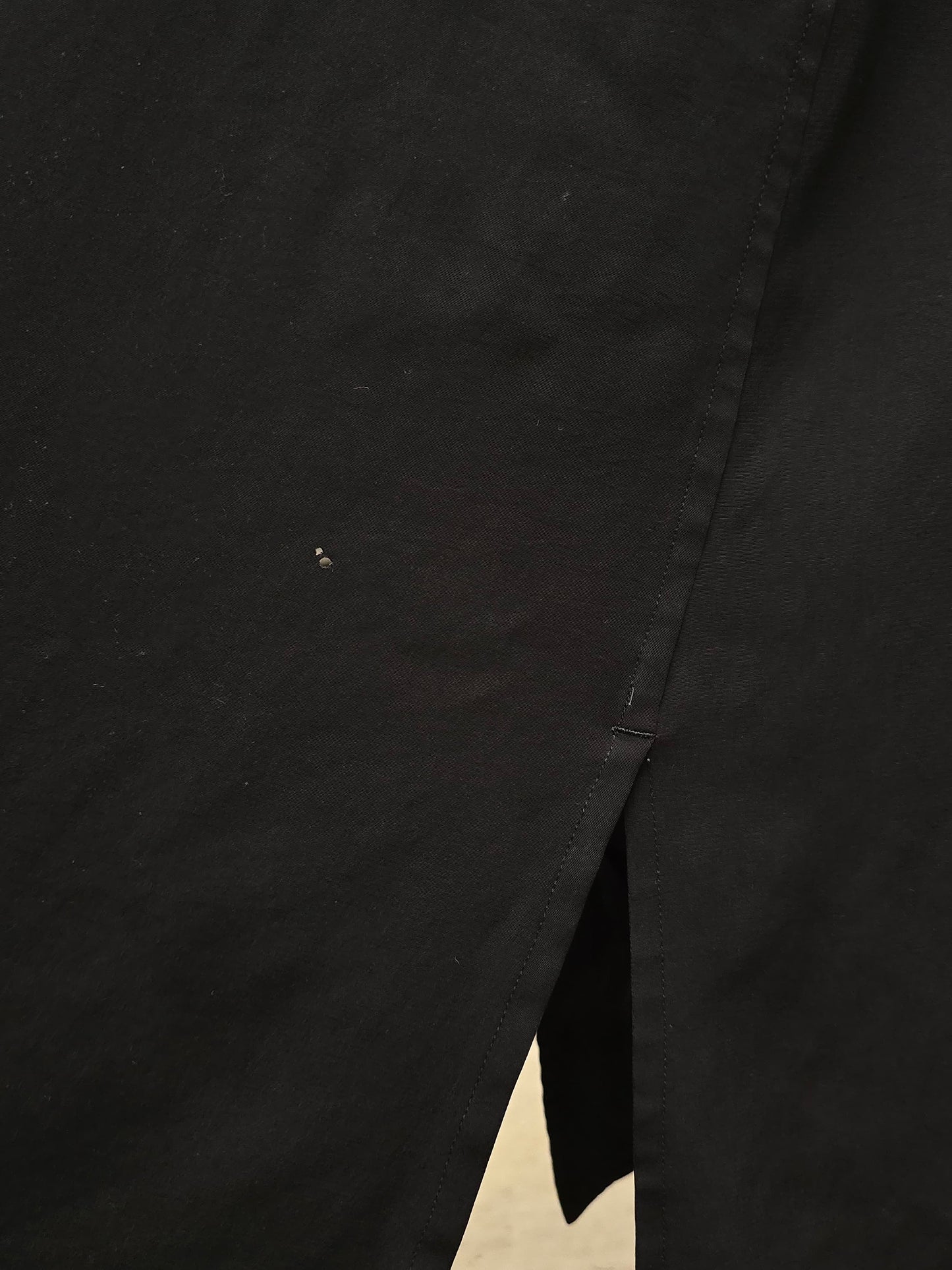 Yohji Yamamoto POUR HOMME SS24 Triacetate Poly Tuxedo Oversized Long Coat detail | DRIEW GARMENTS